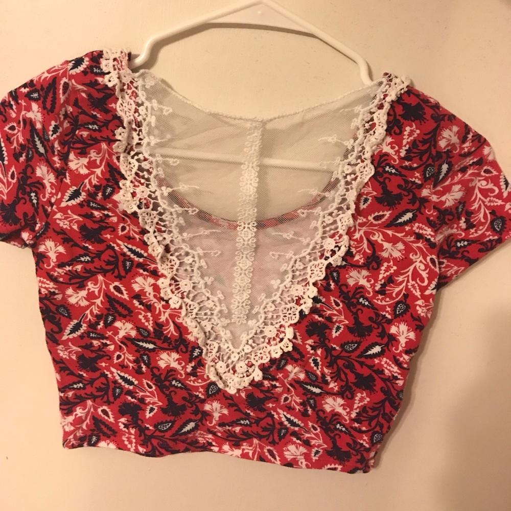 Girls floral crop top